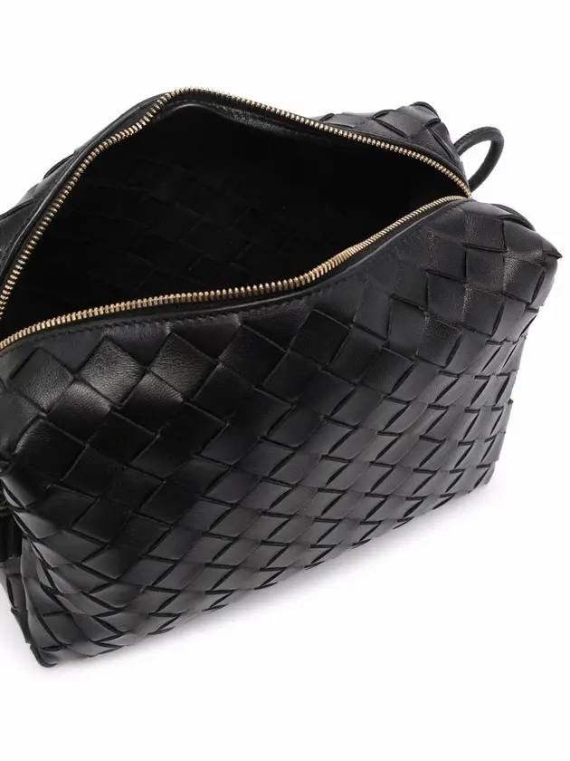 Loop Intrecciato Weaving Small Cross Bag Black - BOTTEGA VENETA - BALAAN 4