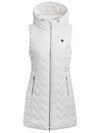 quilted long padded vest IPL3WWV618 WH - IJP DESIGN - BALAAN 3