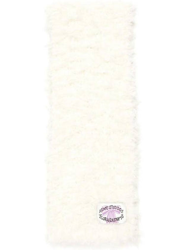 Logo Patch Alpaca Muffler White - ACNE STUDIOS - BALAAN 1