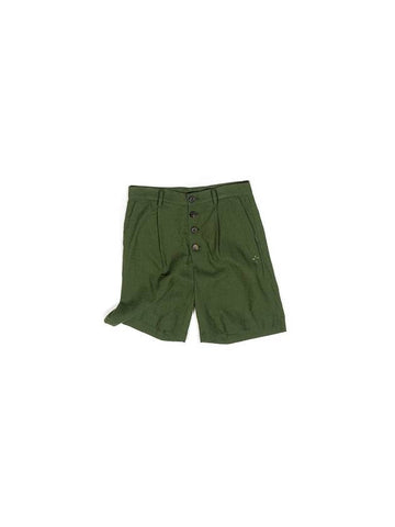 Clover Embroidery Button Shorts Green I2SP02GR - IOEDLE - BALAAN 1