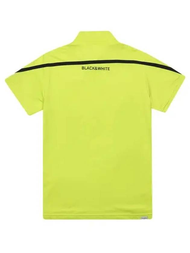 Sporty Design Mock Neck T-Shirt LS9502WM - BLACK&WHITE - BALAAN 3