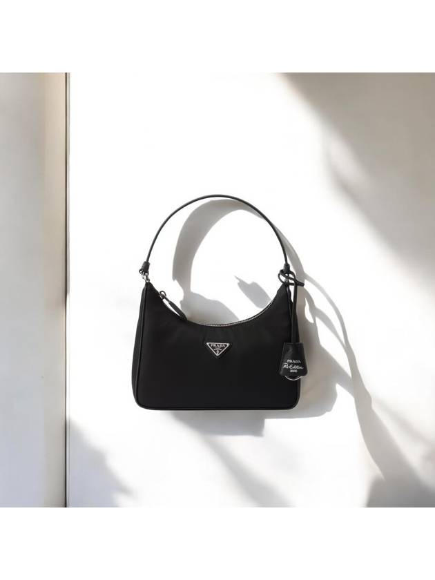 Re-Edition 2005 Saffiano Trimming Re-Nylon Shoulder Bag Black - PRADA - BALAAN 2