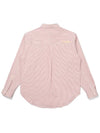 Striped Oxford Shirt PINK MAN M3121PTL02PNK - MALBON GOLF - BALAAN 3