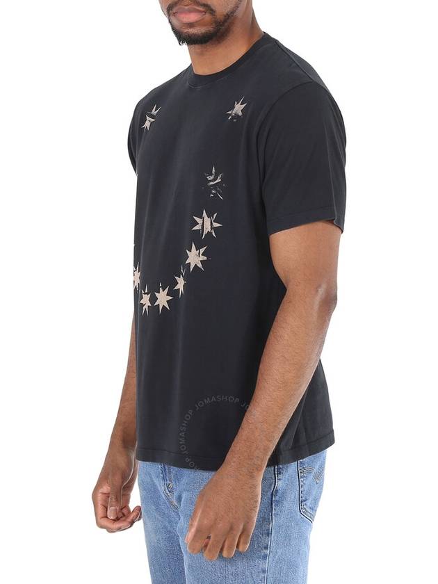 424 Men's Star Print T-Shirt in Black, Size X-Small - 424 - BALAAN 3