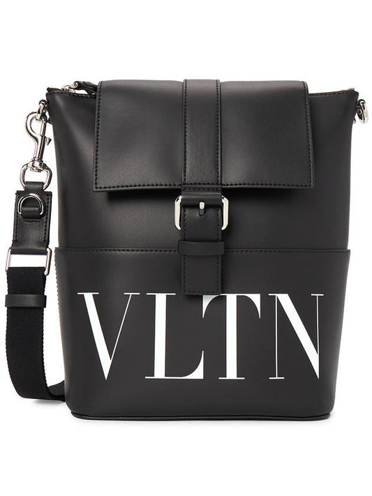 VLTN leather cross bag black - VALENTINO - BALAAN.