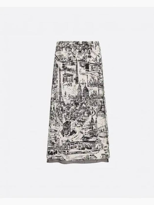 Flare midi skirt 441J54A6348 X0930 - DIOR - BALAAN 1