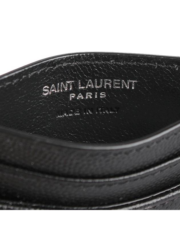 Cassandre Matelasse Card Case In Grain De Poudre Embossed Leather Black - SAINT LAURENT - BALAAN 6