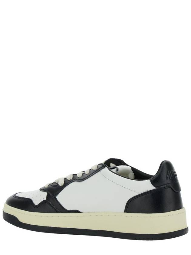 'Medalist Low-Top' White And Black Sneakers With Side Logo In Leather Man - AUTRY - BALAAN 3