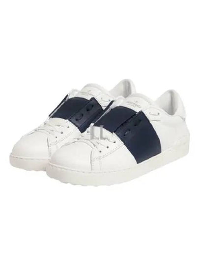 Open Low Top Sneakers White Navy - VALENTINO - BALAAN 2