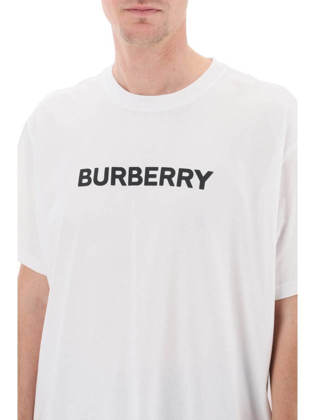 Logo Print Short Sleeve T-Shirt White - BURBERRY - BALAAN 5