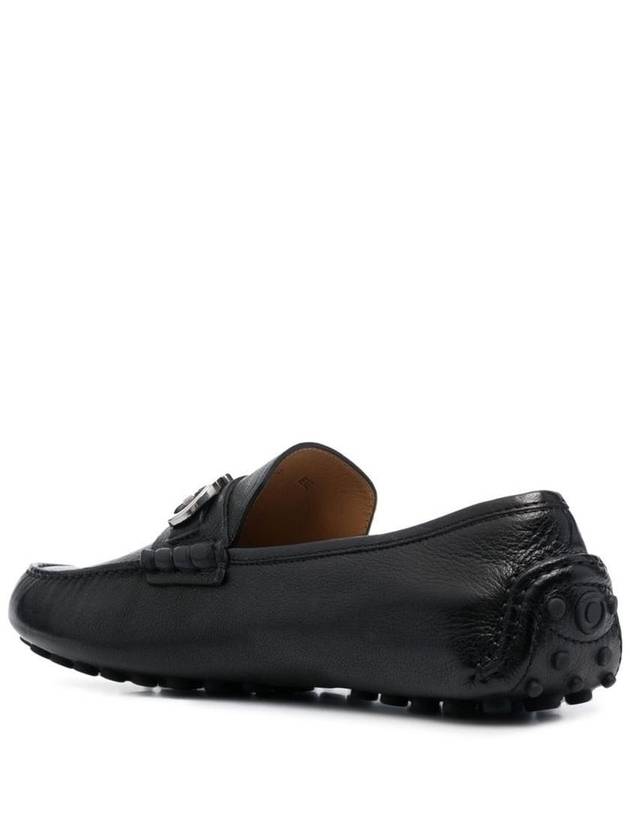 Gancini Ornament Driving Shoes Black - SALVATORE FERRAGAMO - BALAAN 4