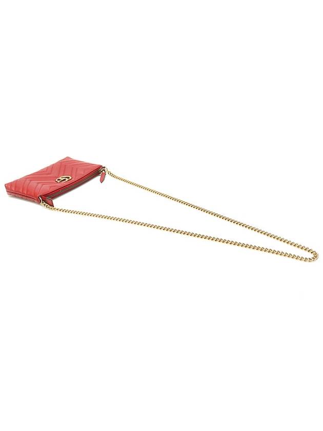 443447 Red matelass gold chain GG Marmont mini cross bag - GUCCI - BALAAN 4