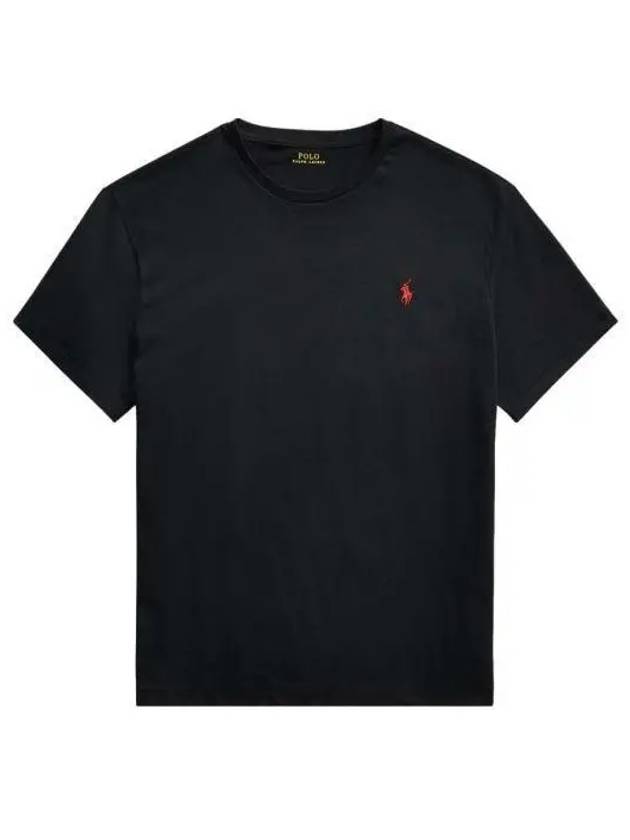 Men's Embroidered Pony Short Sleeve T-Shirt Black - POLO RALPH LAUREN - BALAAN 2