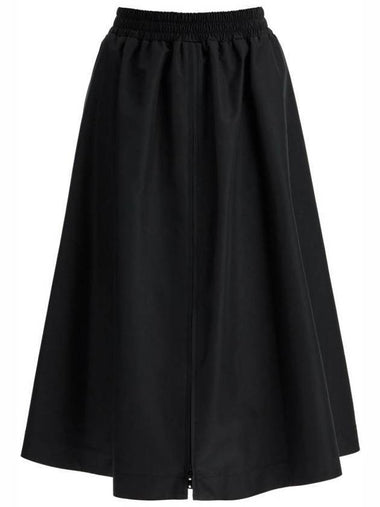 Flared technical nylon A line skirt black - GOLDEN GOOSE - BALAAN 1