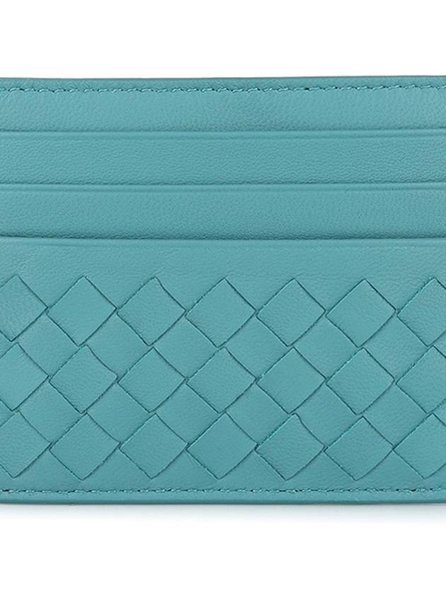 Intrecciato Weaving Card Wallet Blue - BOTTEGA VENETA - BALAAN 3