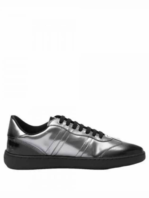 Leather Low Top Sneakers Silver - SALVATORE FERRAGAMO - BALAAN 2