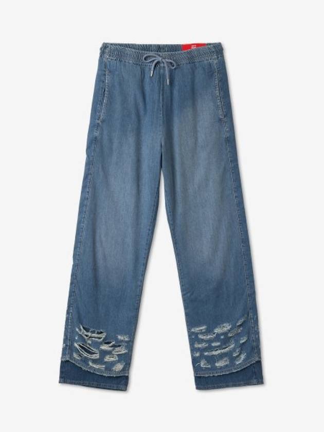 D Martian 0emaf Denim Straight Pants Blue - DIESEL - BALAAN 2