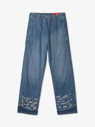 D Martian 0emaf Denim Straight Pants Blue - DIESEL - BALAAN 2