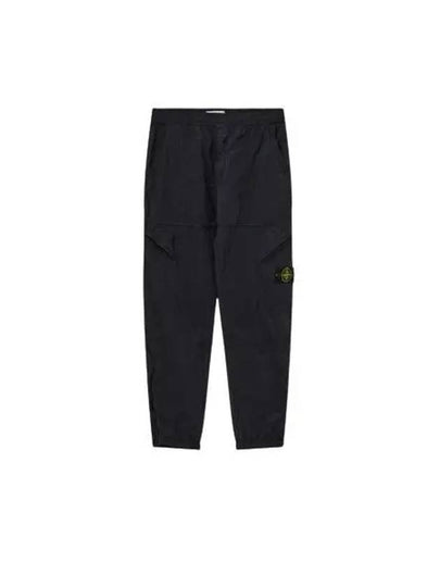 Compass Badge Pleated Track Pants Black - STONE ISLAND - BALAAN 2