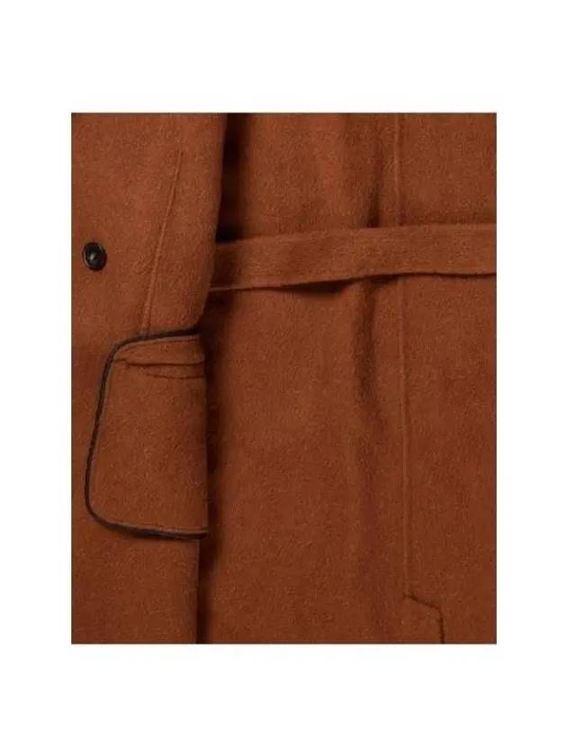 Acne Studios Double Face Belted Wool Alpaca Coat A90506 RUST BROWN - ACNE STUDIOS - BALAAN 3