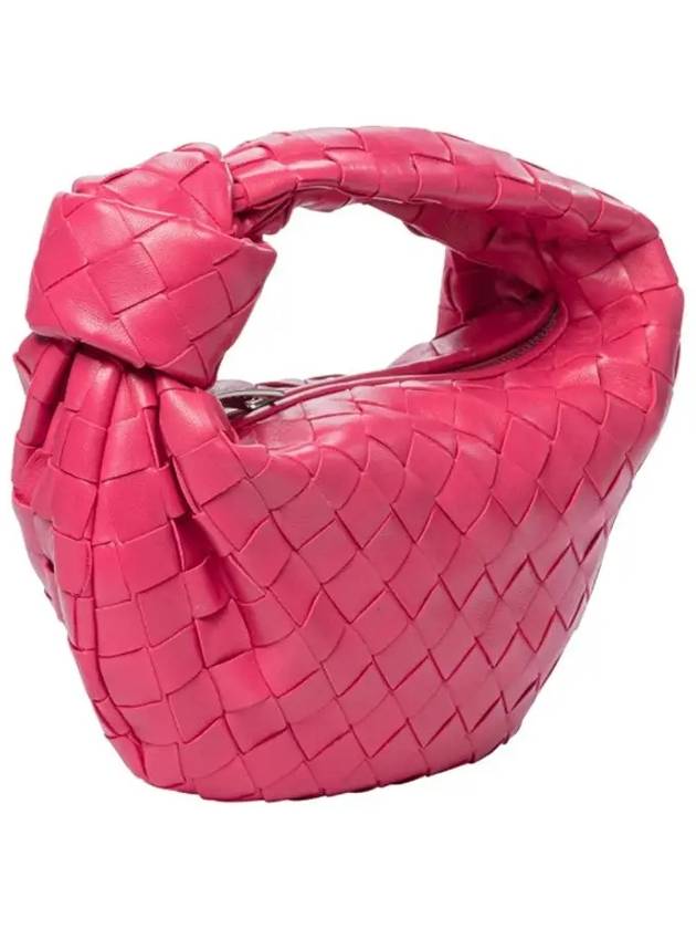 Jodie Intrecciato Small Tote Bag Pink - BOTTEGA VENETA - BALAAN 4