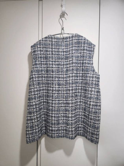 sleeveless tweed check blouse - LANVIN - BALAAN 2