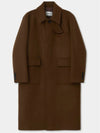 Oversized Out Pocket Felt Mac Coat Brown - KINETO - BALAAN 3