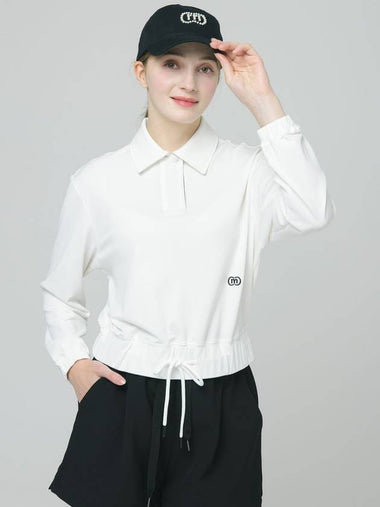 Shirt Collar Banding White Sweatshirt DO6222TS05 - DOYOUKNOWMC GOLF WEAR - BALAAN 1