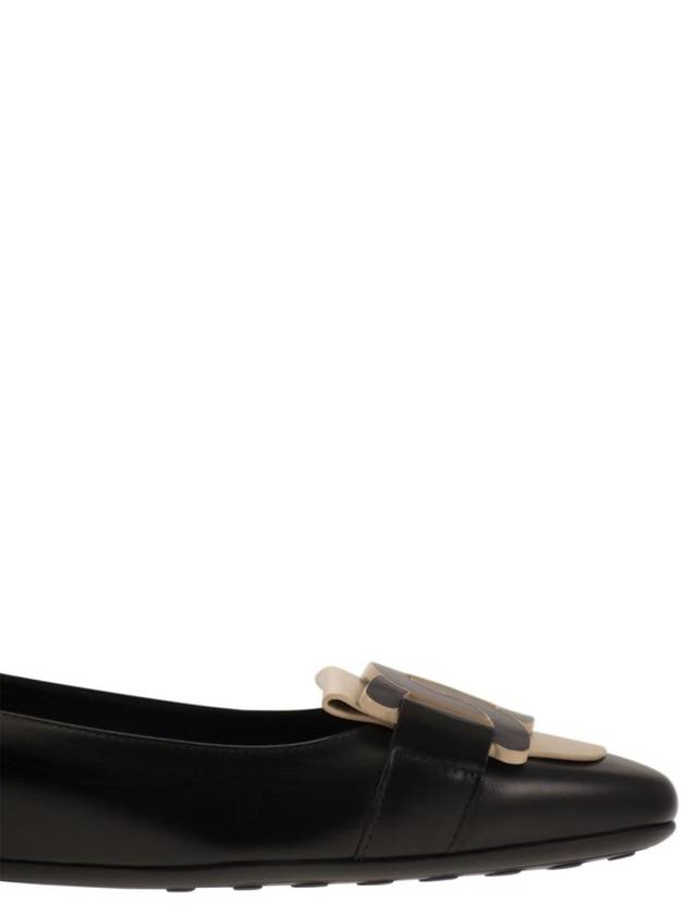 Kate Leather Ballerina Flat Black - TOD'S - BALAAN 7