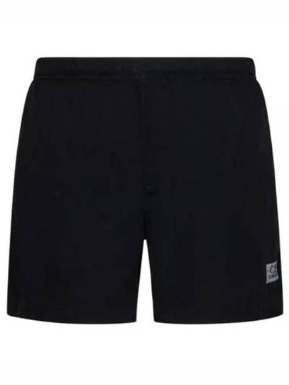 Eco-Chrome R Logo Patch Swim Shorts Black - CP COMPANY - BALAAN 2