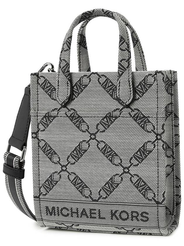 Gigi Extra Small Jacquard Tote Bag Grey - MICHAEL KORS - BALAAN 3