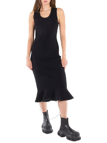 JW Anderson Ruffled Hem Sleeveless Midi Dress, Size Large - JW ANDERSON - BALAAN 1