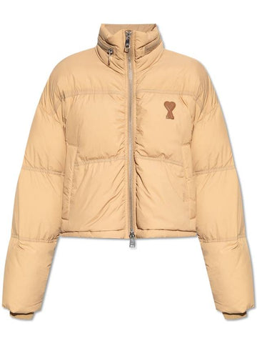 Ami Alexandre Mattiussi Puffer Jacket Women s Beige - AMI - BALAAN 1