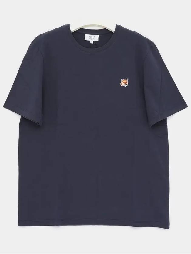 Fox Head Patch Classic Short Sleeve T-Shirt Ink Blue - MAISON KITSUNE - BALAAN 4