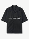 Poplin Hawaiian Short Sleeve Shirt Black - GIVENCHY - BALAAN 2