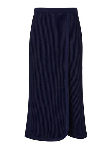 Women s Winter Wrap Style H Line Pleated Skirt Navy - MONPLISSE - BALAAN 1