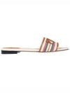 Signature Slides Slipper Beige - FENDI - BALAAN 5