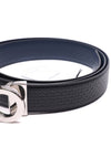 Double Gancini Reversible Leather Belt Black Fiore Blue - SALVATORE FERRAGAMO - BALAAN 6