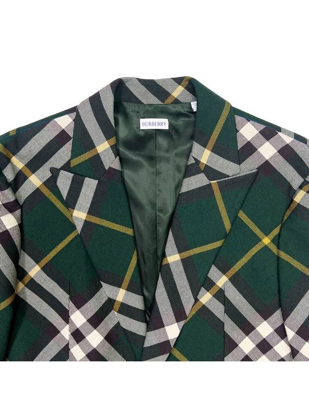 Men s Green Check Blazer Jacket - BURBERRY - BALAAN 3