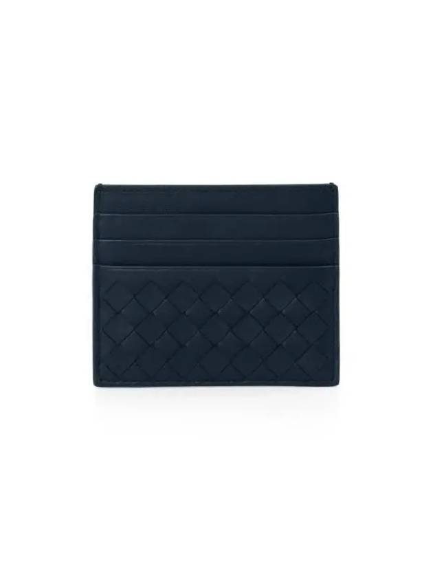 Intrecciato Weaving Card Wallet Navy - BOTTEGA VENETA - BALAAN 3