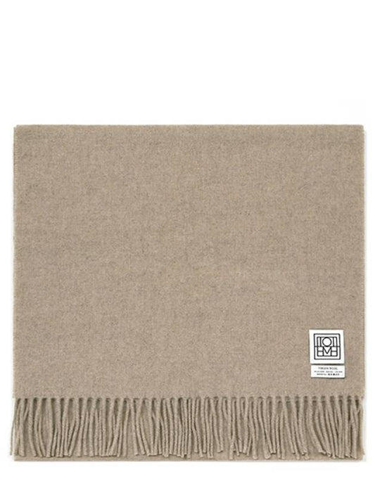 Fringe Edge Knit Muffler Beige - TOTEME - BALAAN 2