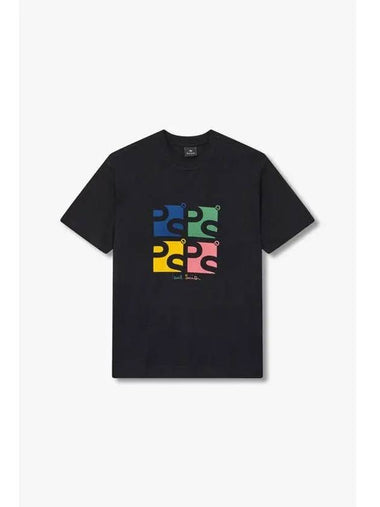 PS logo point slub t shirt black - PAUL SMITH - BALAAN 1