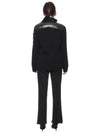 Padded Wool Cardigan Black - MONCLER - BALAAN 6