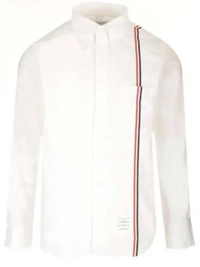 RWB Stripe Cotton Shirt White - THOM BROWNE - BALAAN 2