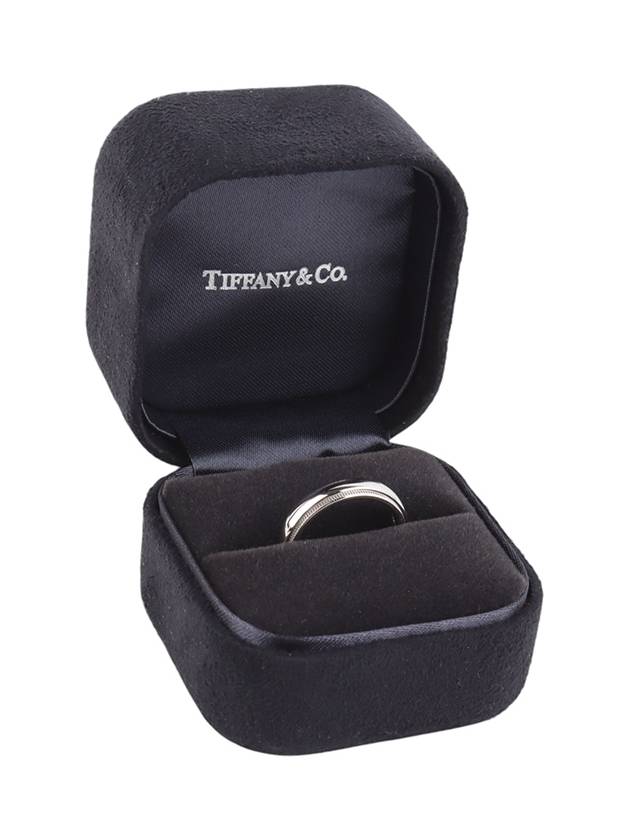 Platinum Together Milgrain Band Ring 4MM No 1034230 - TIFFANY & CO. - BALAAN 6