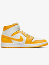 Air Jordan 1 Mid Top Sneakers University Gold Yellow - NIKE - BALAAN 3