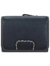 Edith Small Tri-Fold Buffalo Leather Half Wallet Black - CHLOE - BALAAN 1