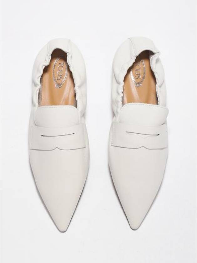 Leather Penny Loafers White - TOD'S - BALAAN 4