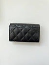 Classic Grained Calfskin Card Wallet Black - CHANEL - BALAAN 4