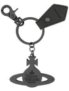 Hammered Saffiano Keyring 8203011RU OM0014 N401 - VIVIENNE WESTWOOD - BALAAN 3